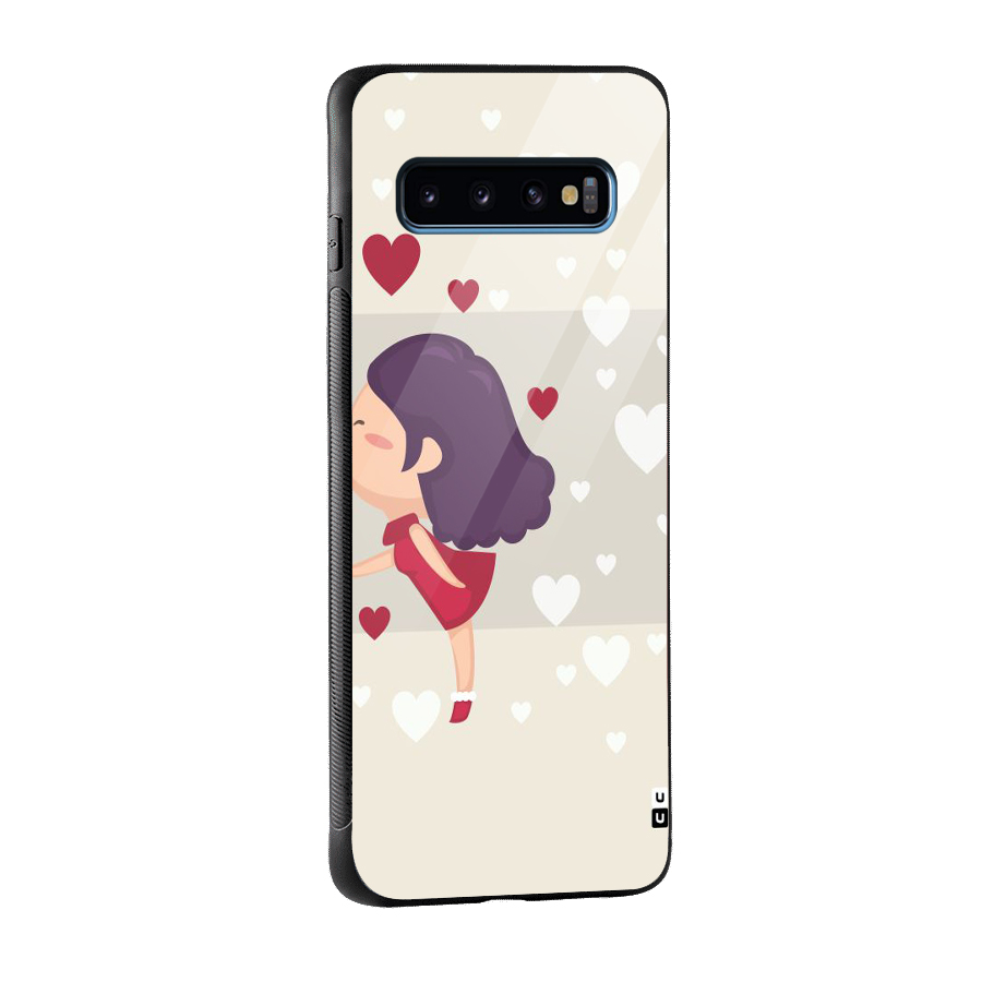 Girl in Love Glass Back Case for Galaxy S10