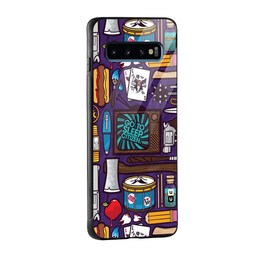 Go To Sleep Glass Back Case for Galaxy S10