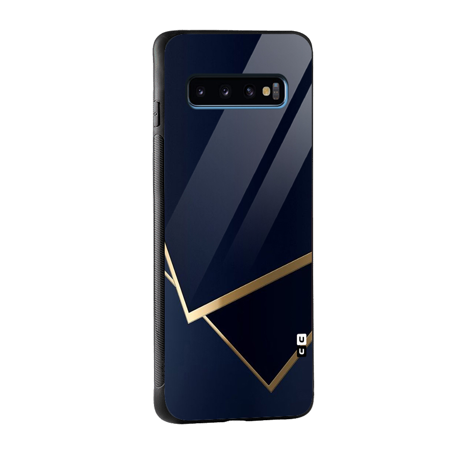 Gold Corners Glass Back Case for Galaxy S10
