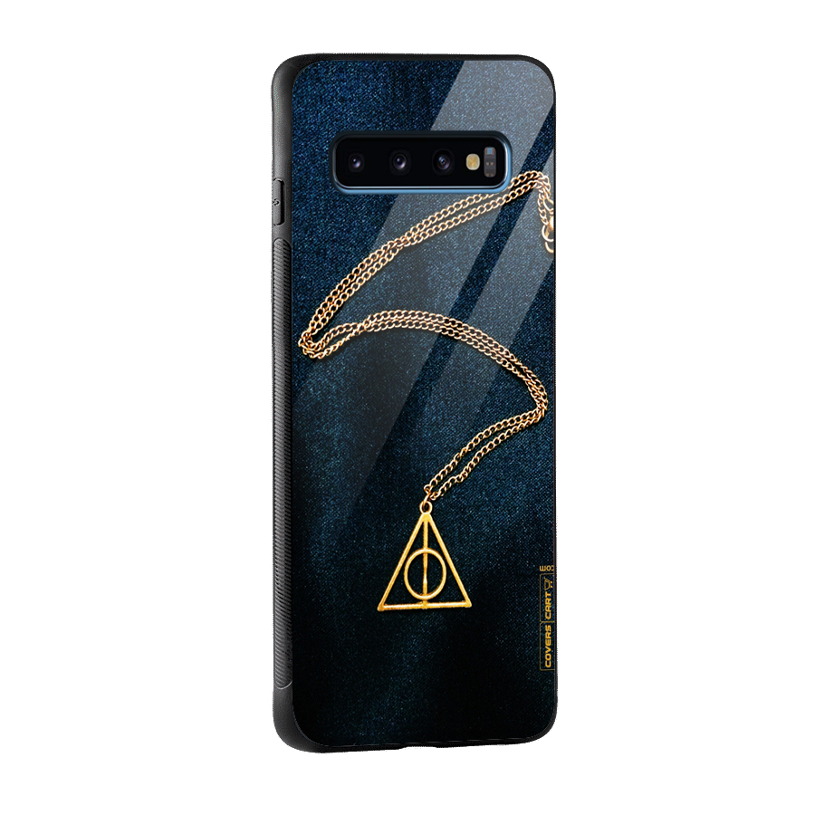 Golden Chain Glass Back Case for Galaxy S10