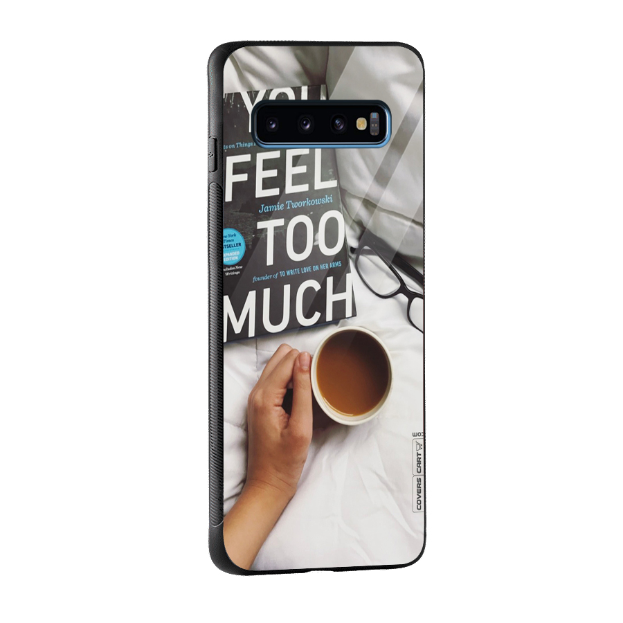 Good Reads And Coffee Glass Back Case for Galaxy S10