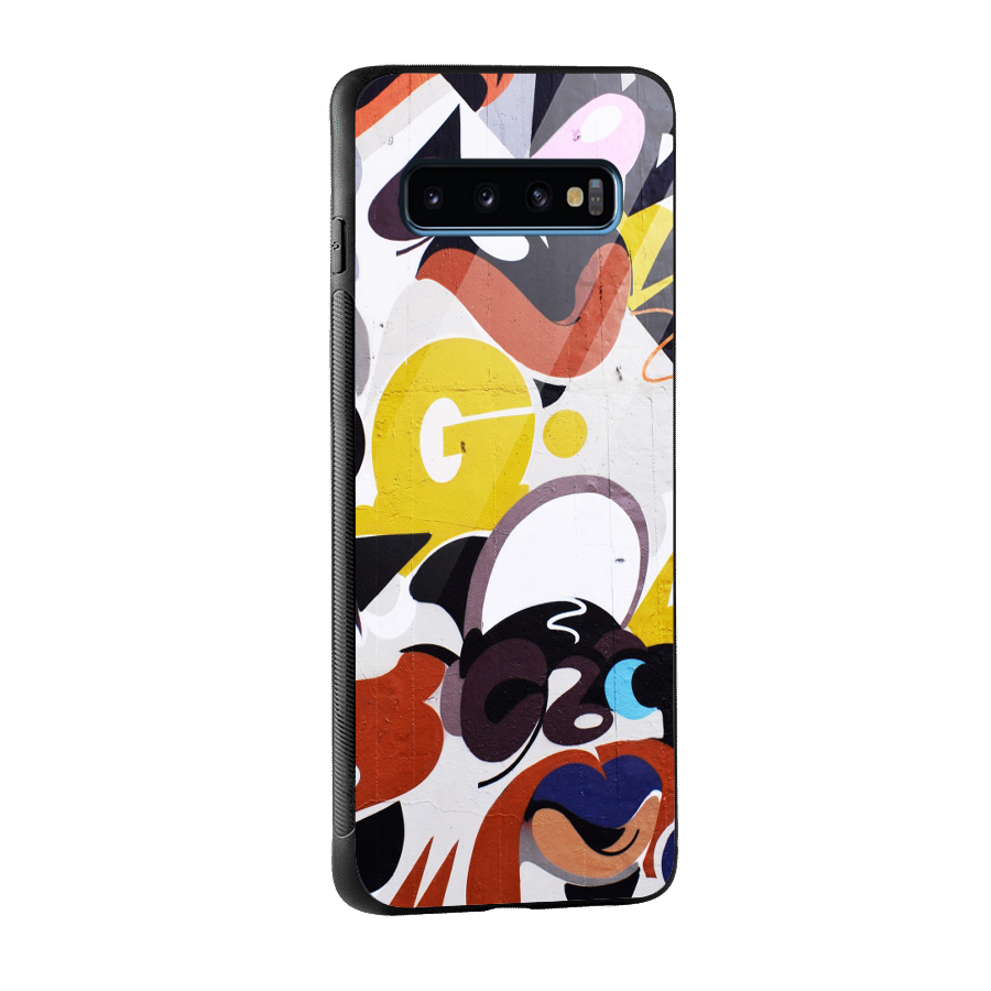 Graffiti Wall Glass Back Case for Galaxy S10