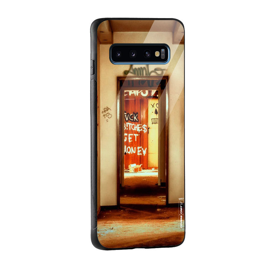 Grafitty Door Glass Back Case for Galaxy S10