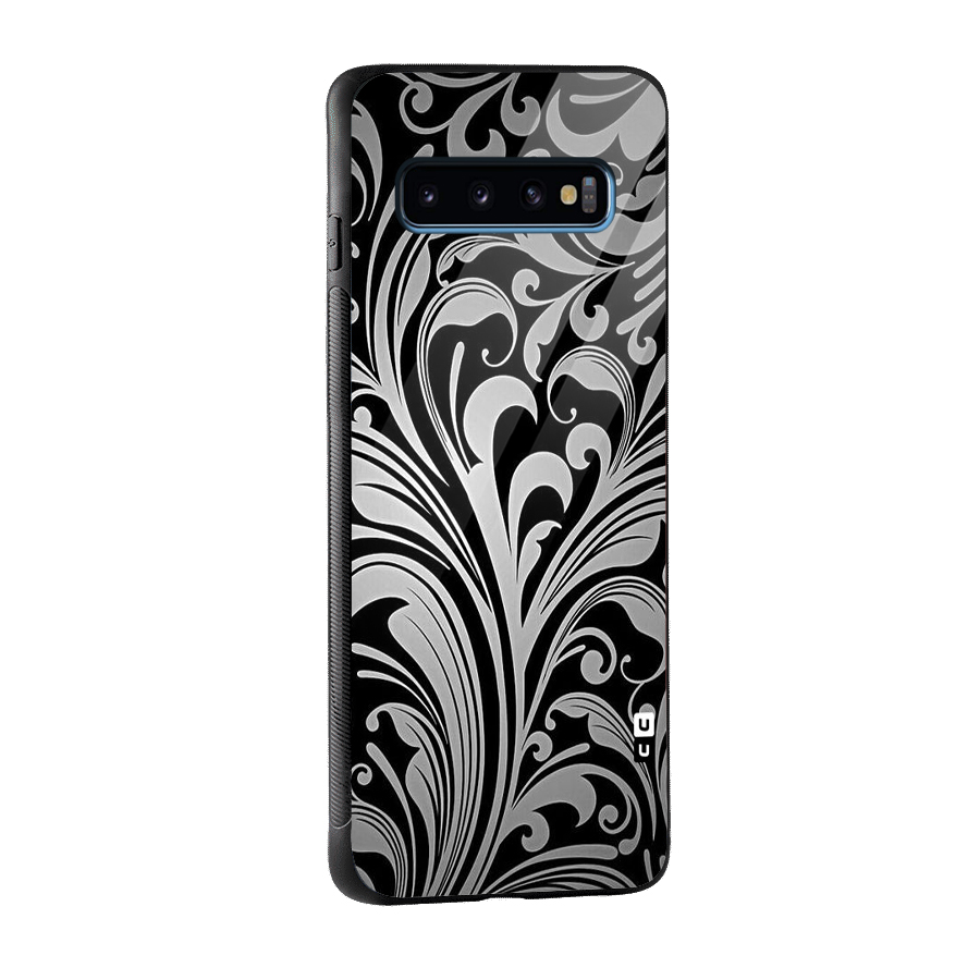 Grey Beauty Pattern Glass Back Case for Galaxy S10