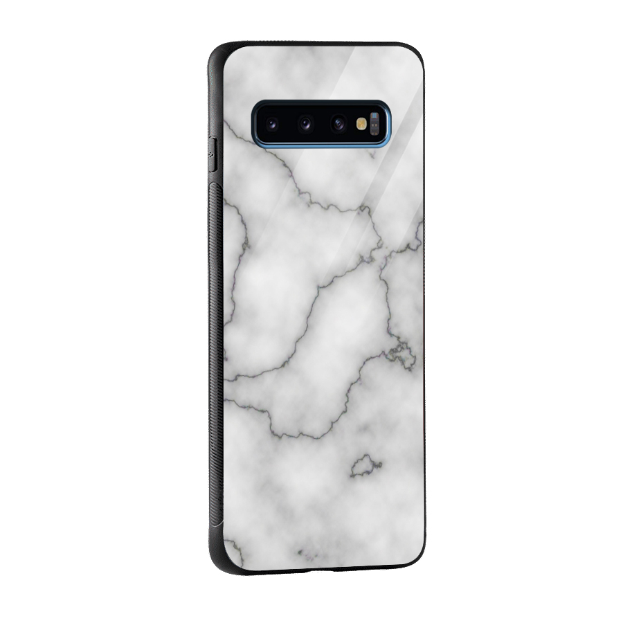 Grey Marble Glass Back Case for Galaxy S10