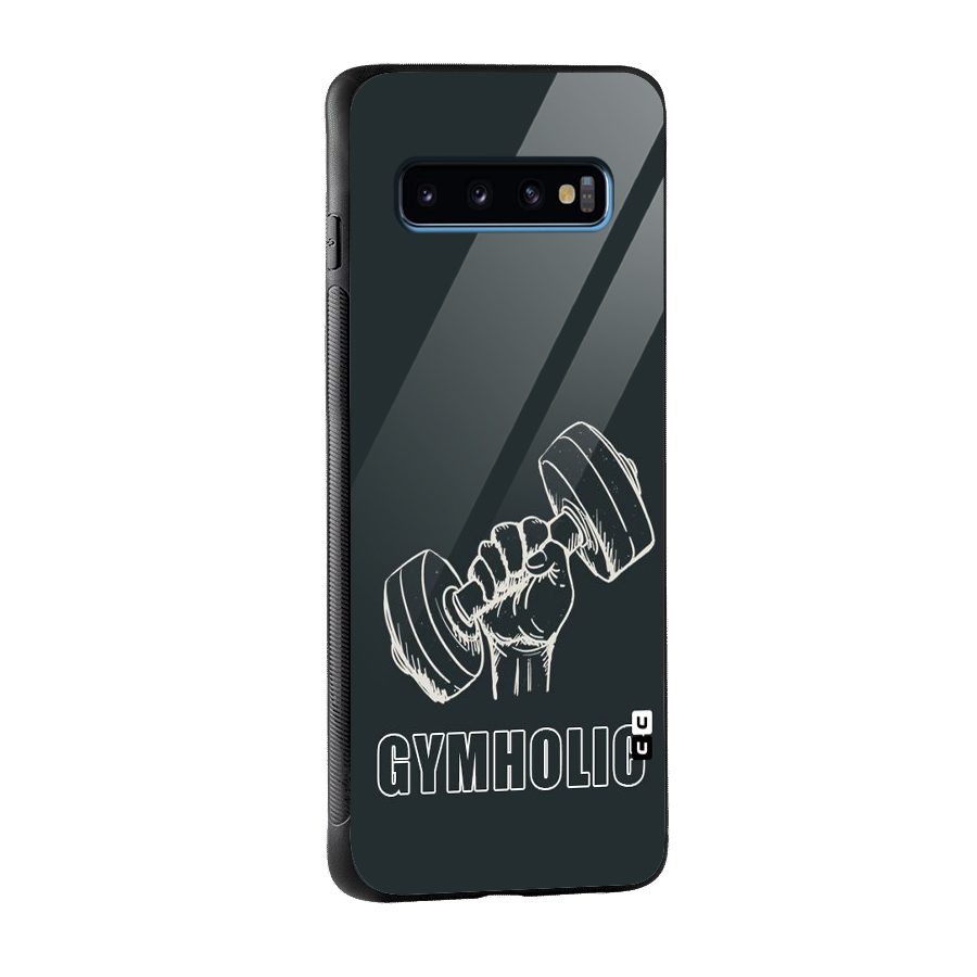 Gymholic Design Glass Back Case for Galaxy S10