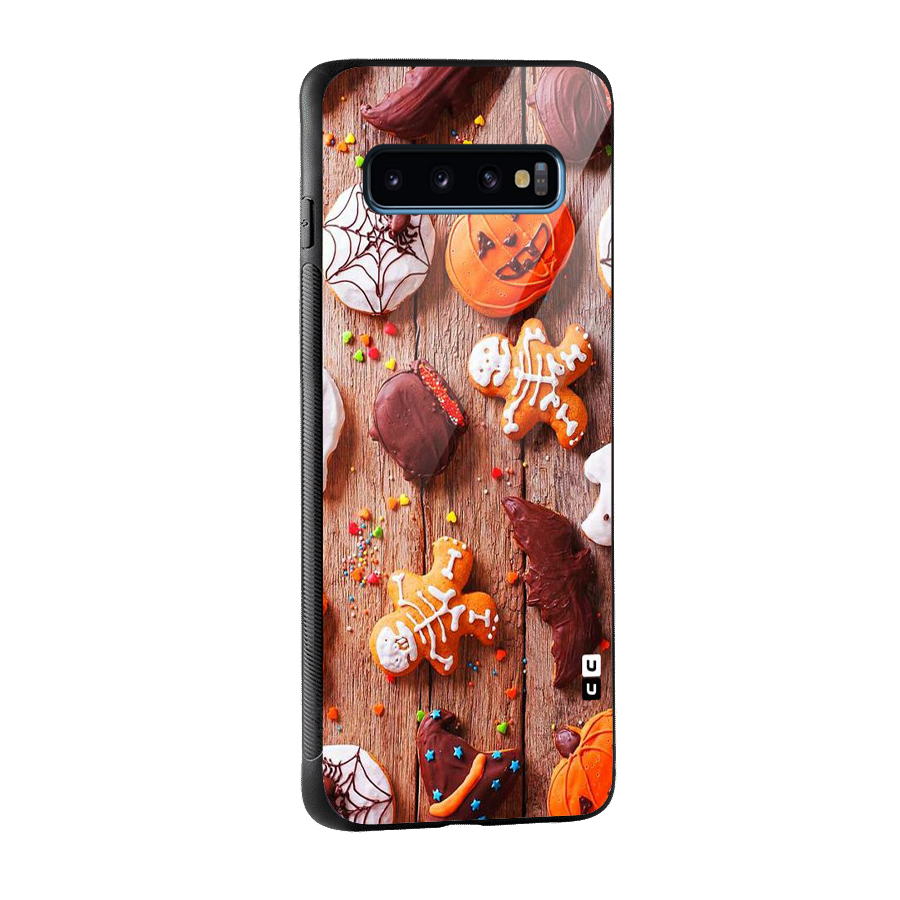 Halloween Chocolates Glass Back Case for Galaxy S10