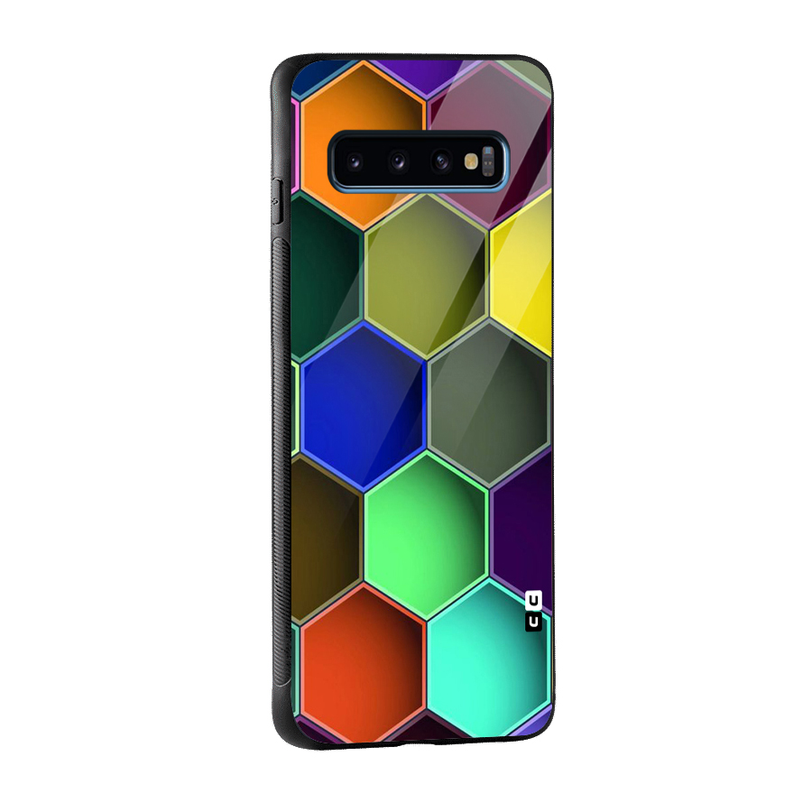 Hexagonal Palette Glass Back Case for Galaxy S10