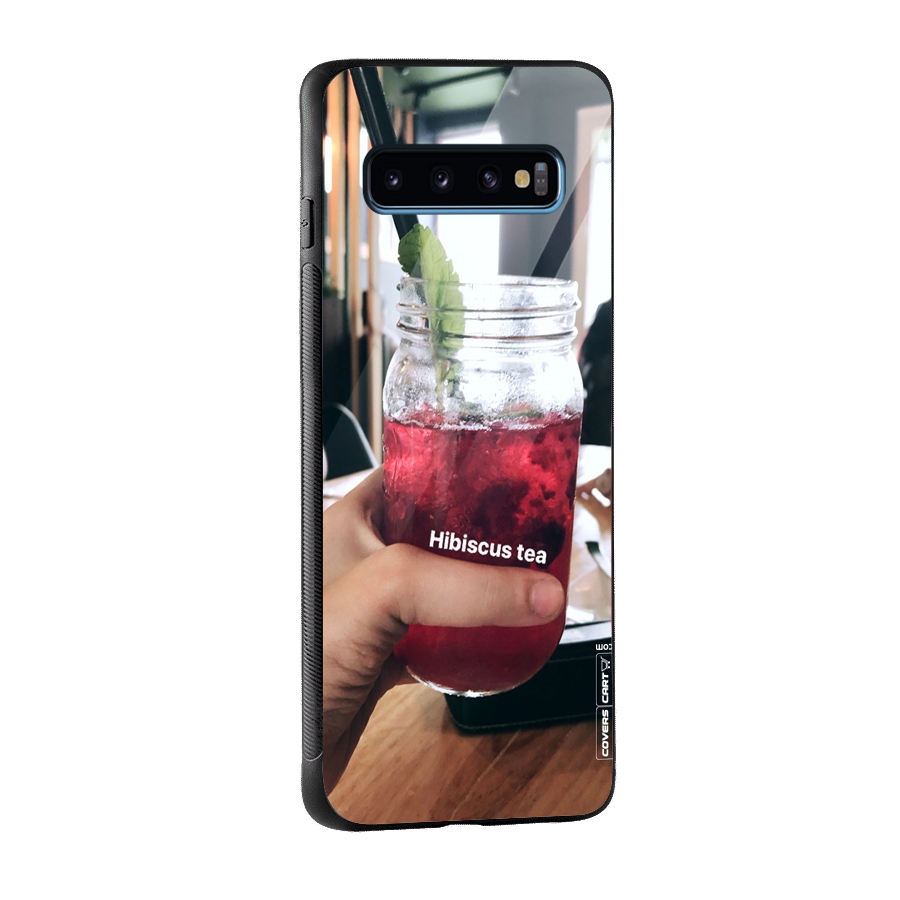 Hibiscus Tea Glass Back Case for Galaxy S10