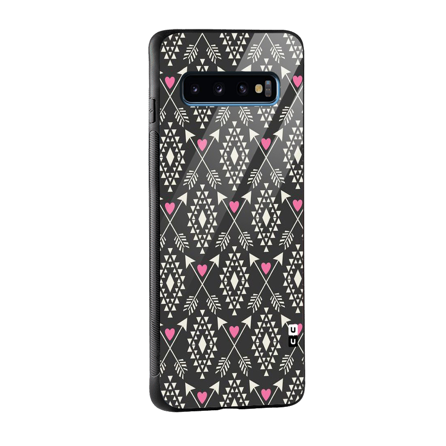 Hit Arrow Love Glass Back Case for Galaxy S10
