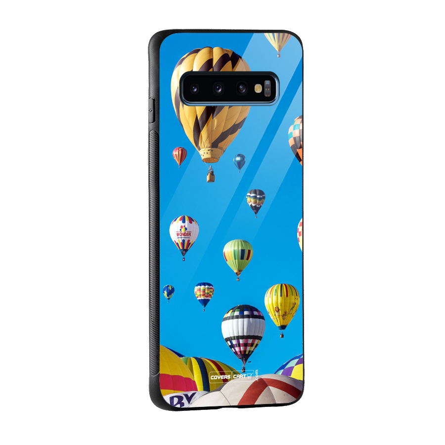 Hot Air Baloons Glass Back Case for Galaxy S10