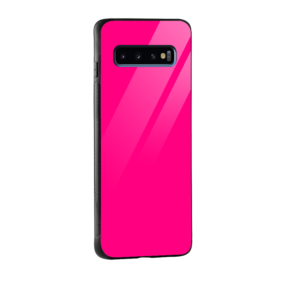 Hot Pink Glass Back Case for Galaxy S10
