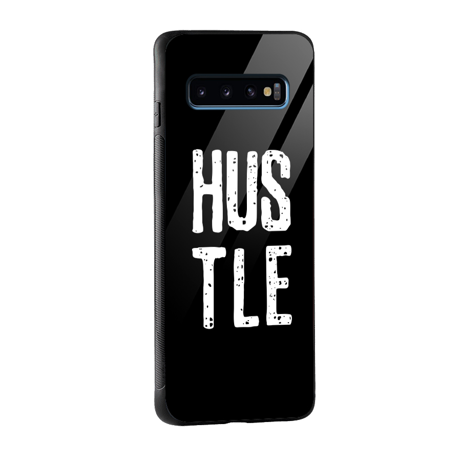 Hustle Glass Back Case for Galaxy S10