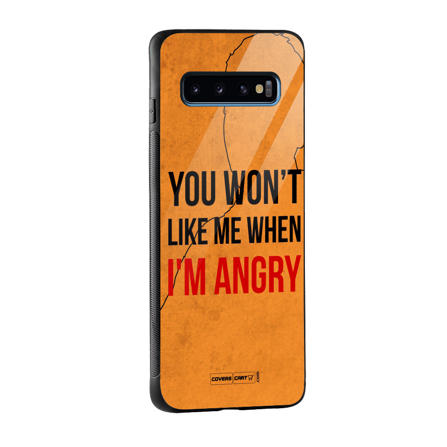 I m Angry Glass Back Case for Galaxy S10