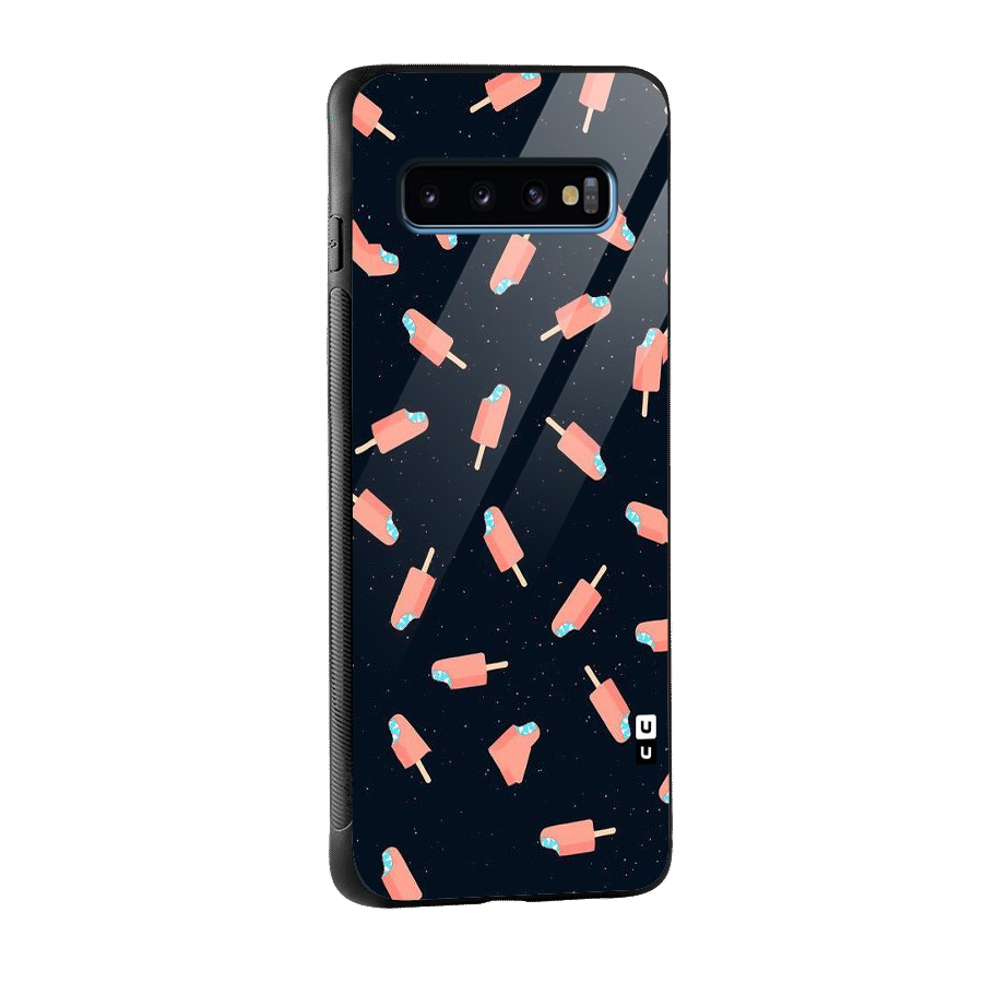 Icy Pattern Glass Back Case for Galaxy S10