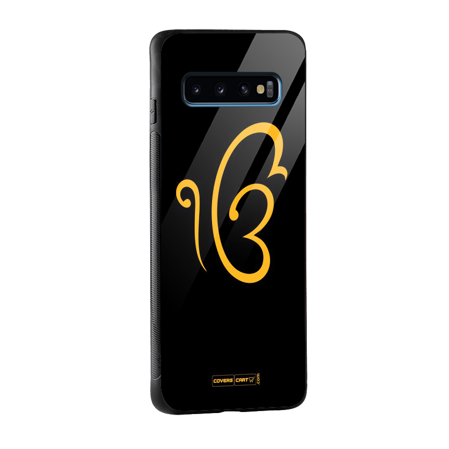 Ik Onkar Glass Back Case for Galaxy S10
