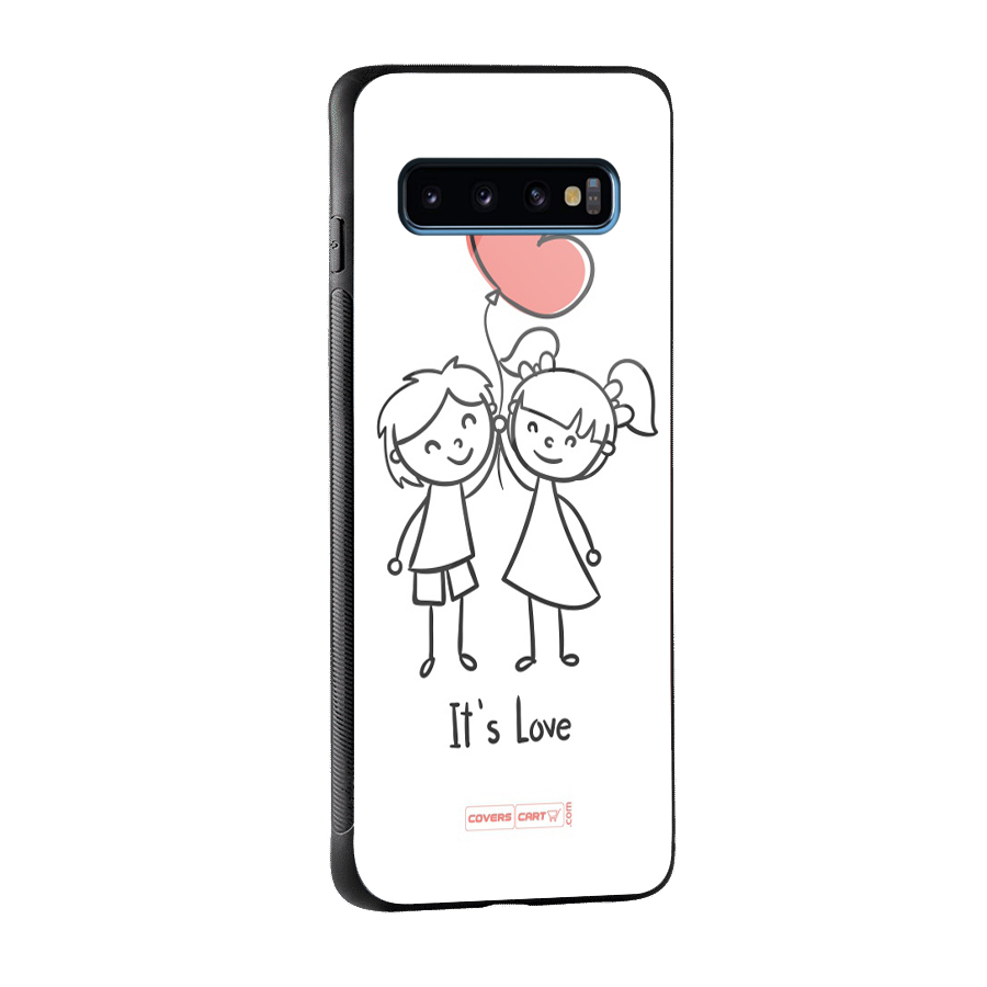 Its Love Glass Back Case for Galaxy S10