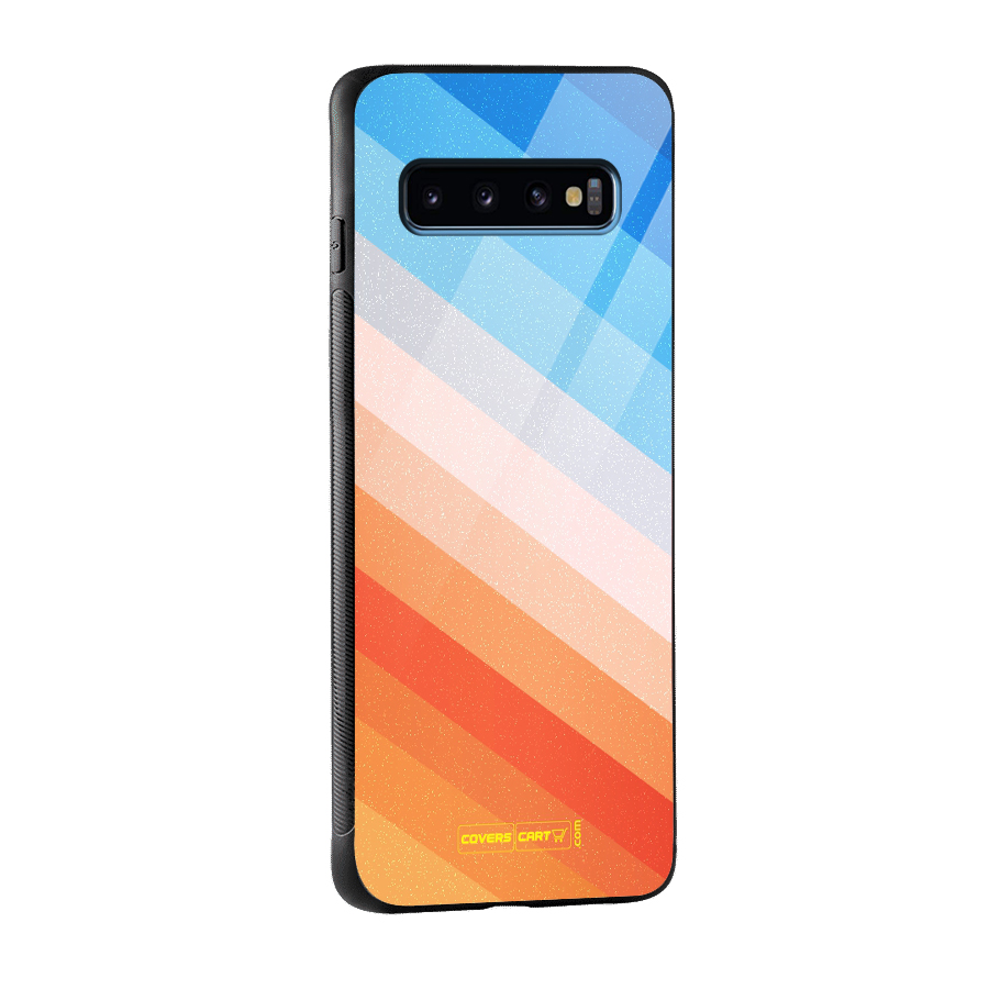 Jazzy Pattern Glass Back Case for Galaxy S10