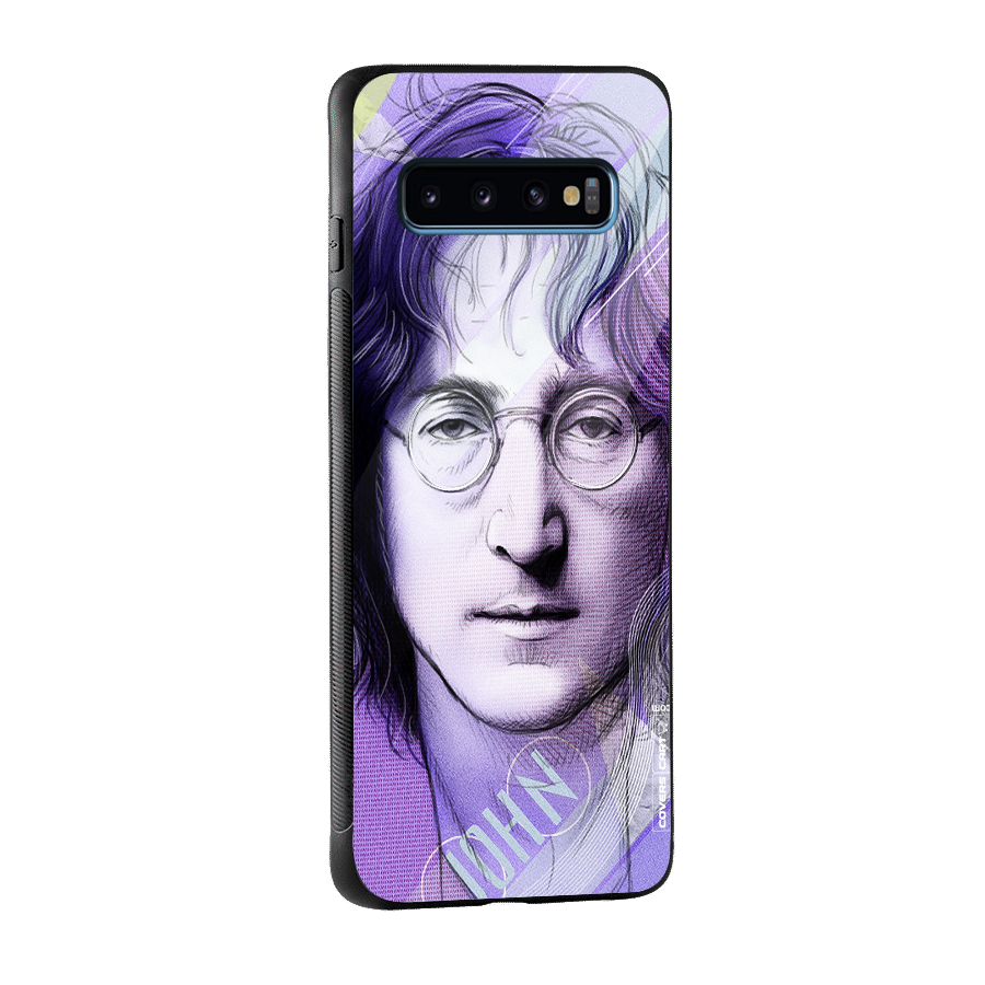 John Lennon Artwork Glass Back Case for Galaxy S10