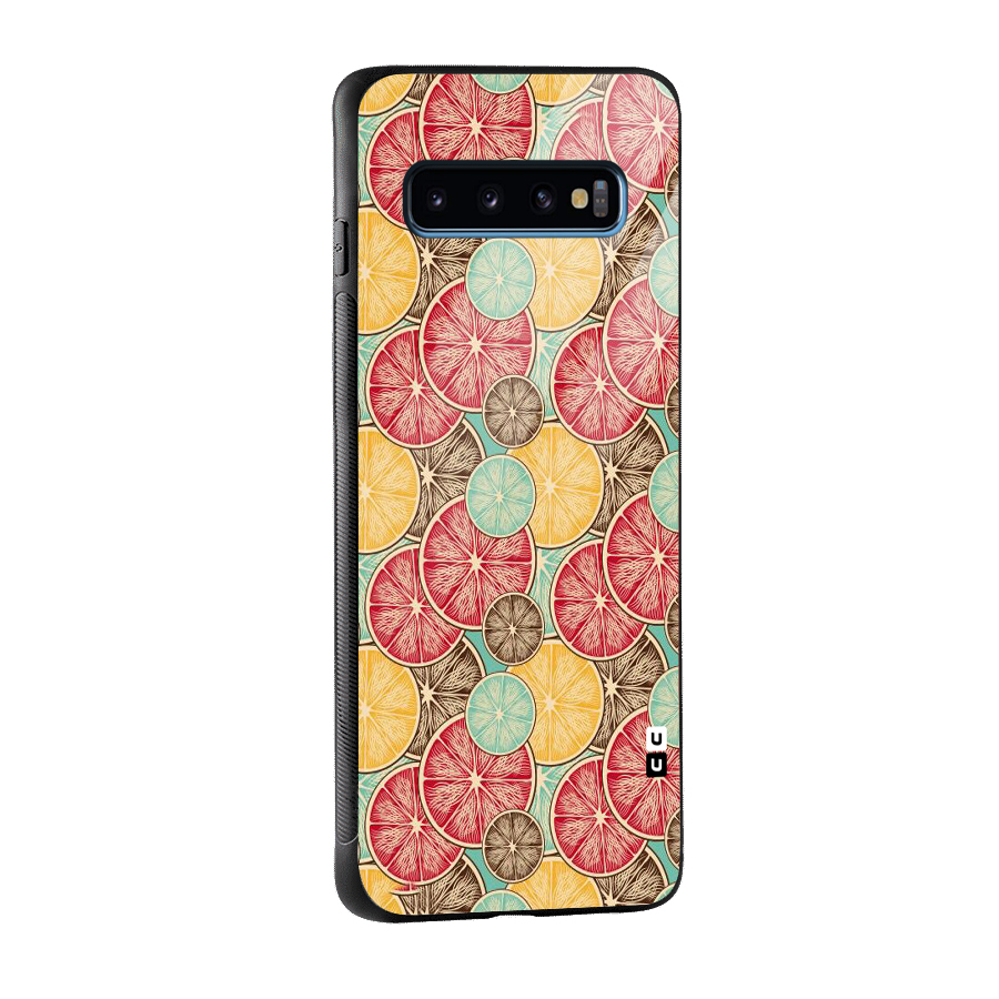 Juicy Pattern Glass Back Case for Galaxy S10