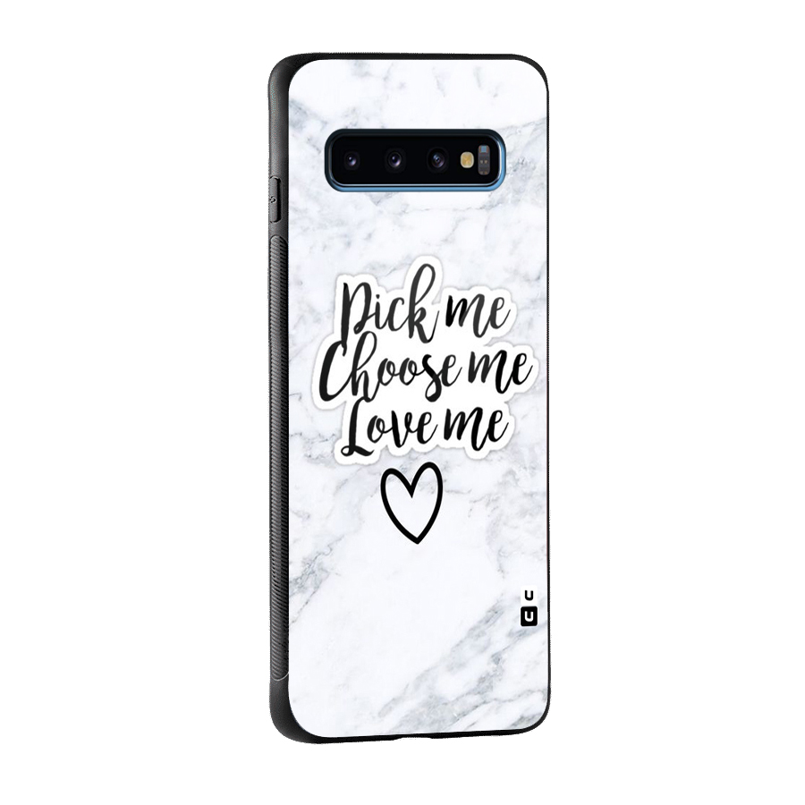 Just Me Glass Back Case for Galaxy S10