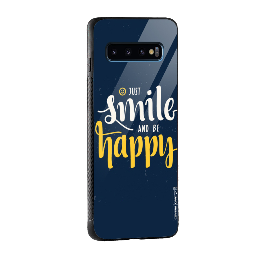Just Smile Glass Back Case for Galaxy S10