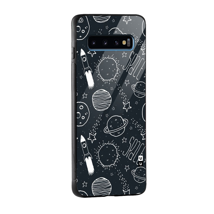 Just Space Things Glass Back Case for Galaxy S10