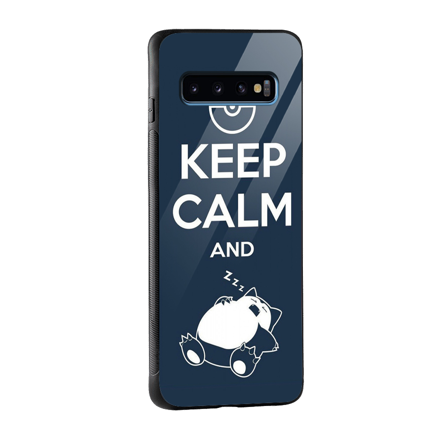 Keep Calm and Sleep Glass Back Case for Galaxy S10