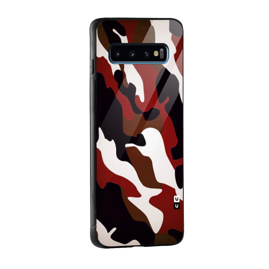 Leapord Pattern Glass Back Case for Galaxy S10