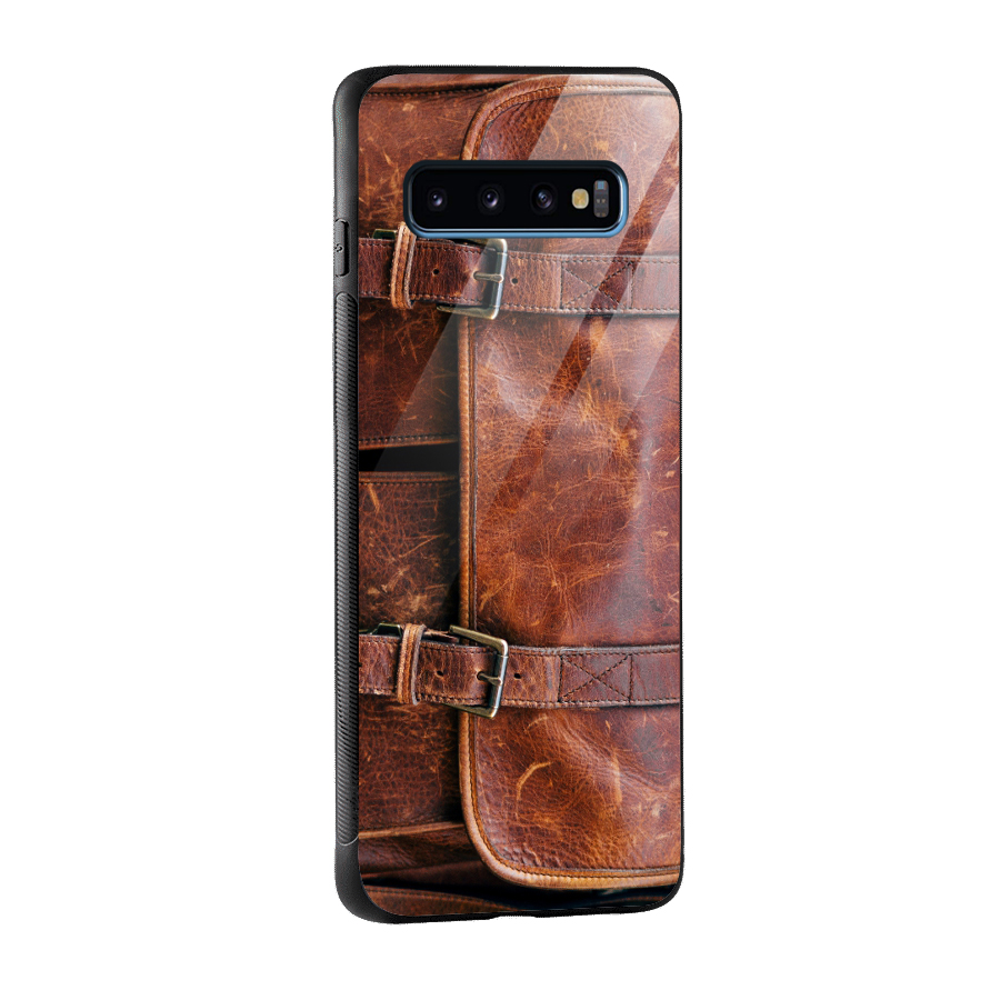 Bag Design (Printed) Glass Back Case for Galaxy S10