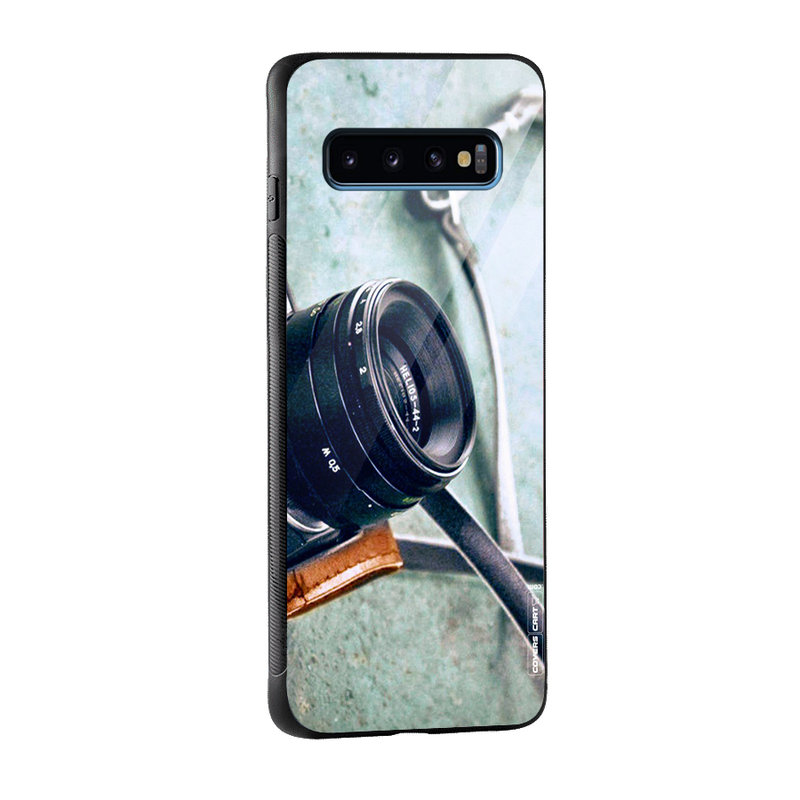 Leather Camera Lens Glass Back Case for Galaxy S10