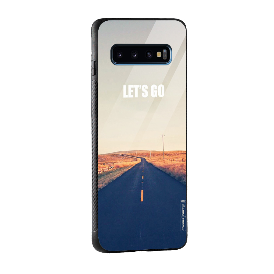 Lets Wander Glass Back Case for Galaxy S10