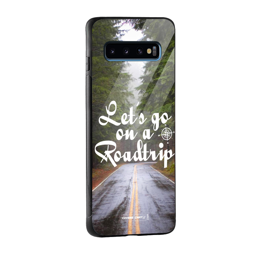 Lets go on a Roadtrip Glass Back Case for Galaxy S10
