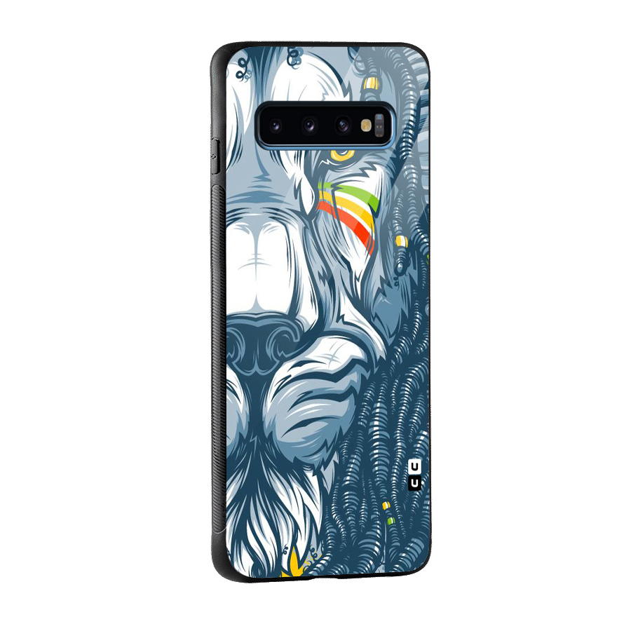 Lionic Face Glass Back Case for Galaxy S10