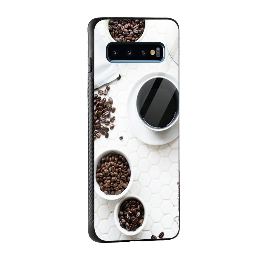 Live Coffee Glass Back Case for Galaxy S10