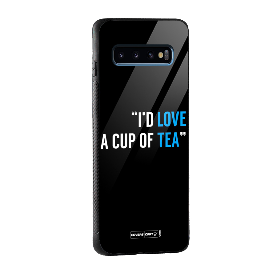 Love Tea Glass Back Case for Galaxy S10
