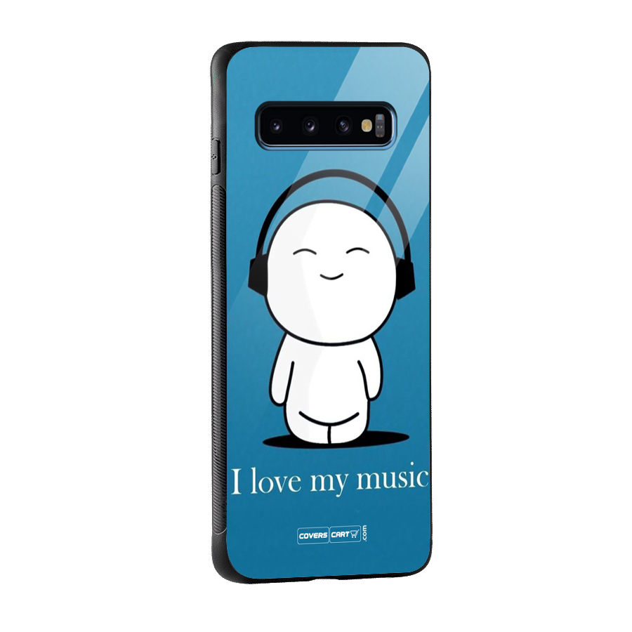 Love for Music Glass Back Case for Galaxy S10