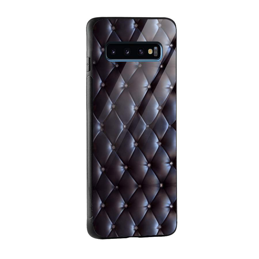 Luxury Pattern Glass Back Case for Galaxy S10