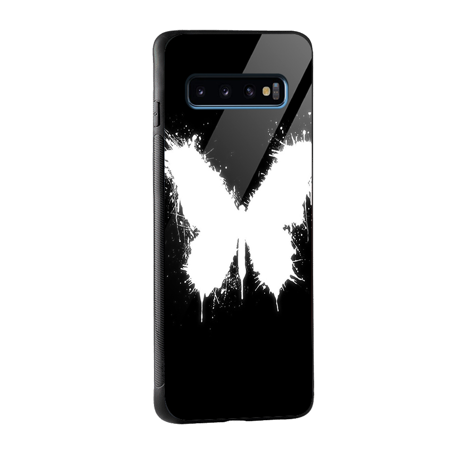 Magic Butterfly Glass Back Case for Galaxy S10