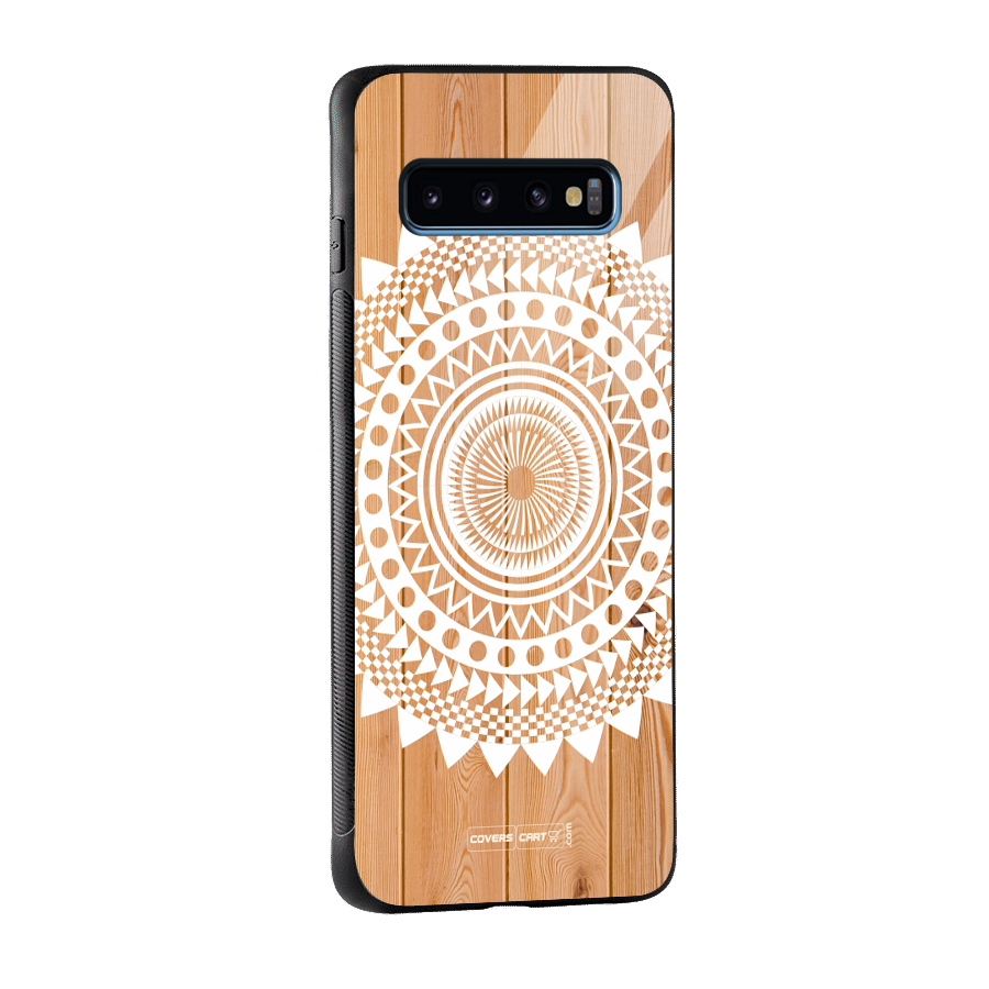 Mandala Design Glass Back Case for Galaxy S10
