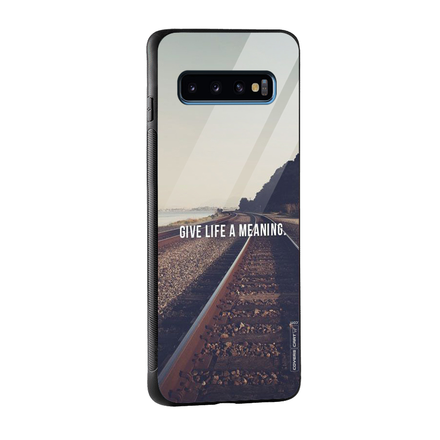 Meaning To Life Glass Back Case for Galaxy S10