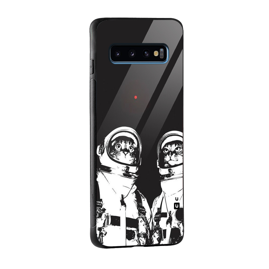 Meow Moon Glass Back Case for Galaxy S10
