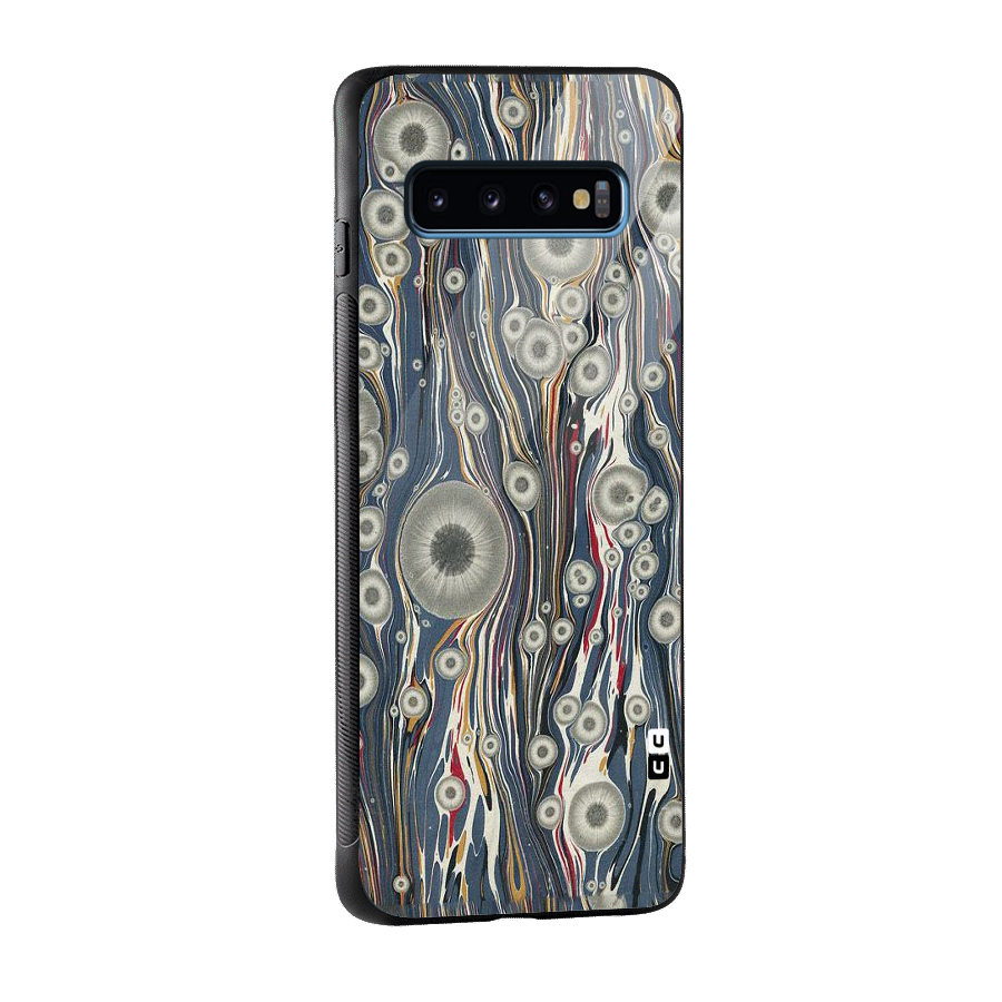 Mini Circles Glass Back Case for Galaxy S10