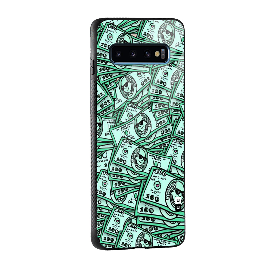 Money Swag Glass Back Case for Galaxy S10