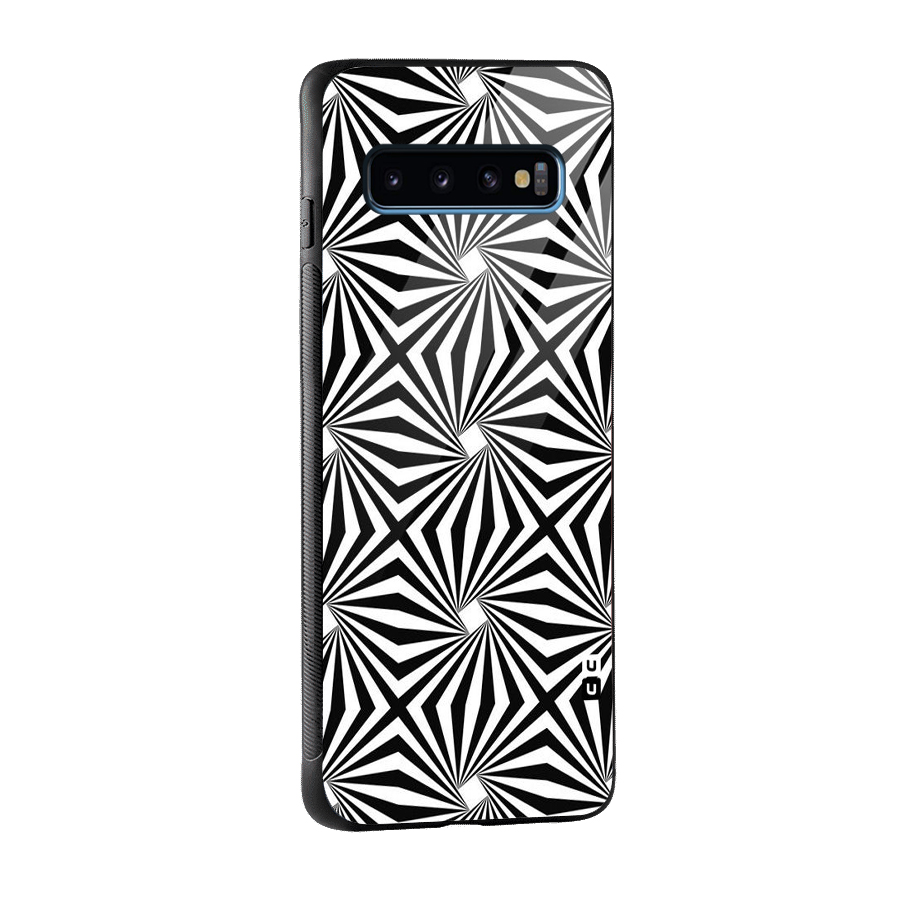 Monochromatic Swirls Glass Back Case for Galaxy S10