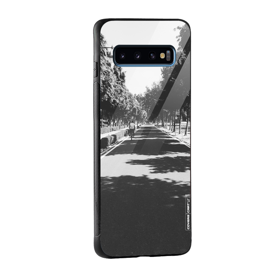 Monochrome Path Glass Back Case for Galaxy S10