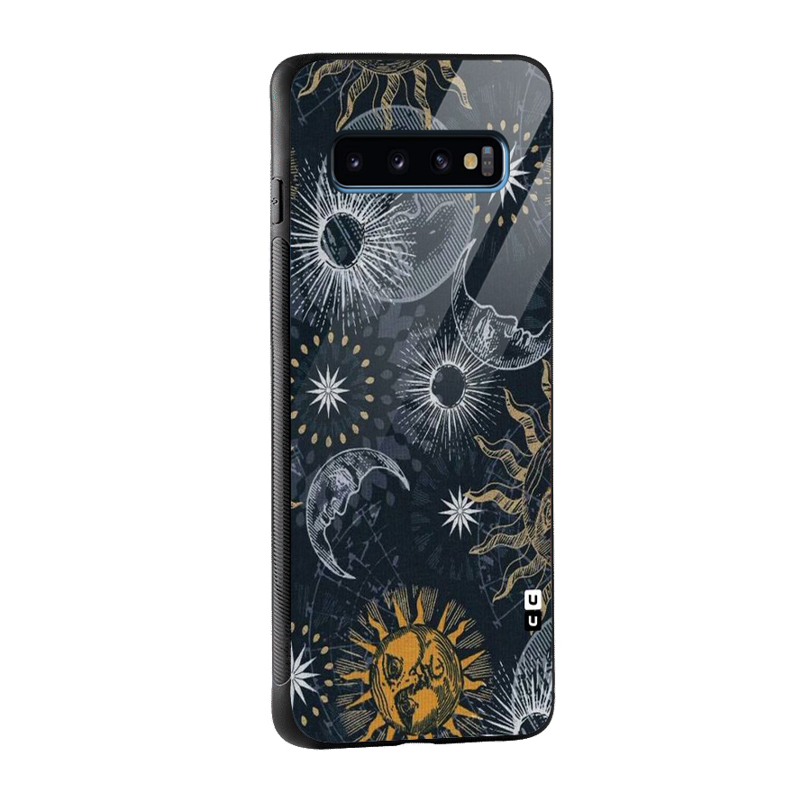 Moon And Sun Glass Back Case for Galaxy S10