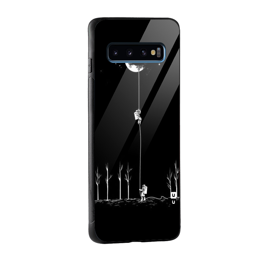 Moon Man Glass Back Case for Galaxy S10