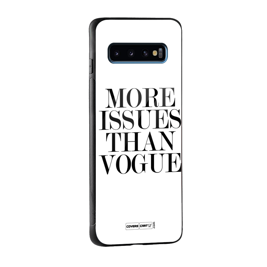 More Issues than Vogue (White) Glass Back Case for Galaxy S10