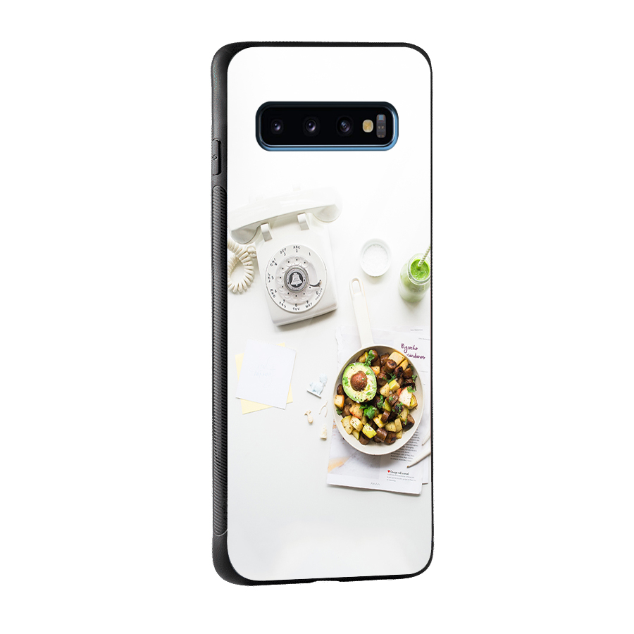 Morning Breakfast Glass Back Case for Galaxy S10